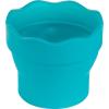 imageFaberCastell Clic ampamp Go Portable Paint Water Cup with Brush Holder Turquoise  Collapsible Paint Brush Cleaner Rinse Cup Travel Friendly Painting Accessories1 Count Pack of 1