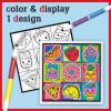 imageFaberCastell Color by Number Foil Fun  TRex  Color and Display 1 Dinosaur Color by Number BoardFoodie Friends