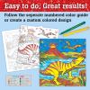 imageFaberCastell Color by Number Foil Fun  TRex  Color and Display 1 Dinosaur Color by Number BoardTRex