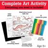 imageFaberCastell Color by Number Foil Fun  TRex  Color and Display 1 Dinosaur Color by Number BoardTRex