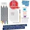 imageFaberCastell Colored Pencil Art Set  6 Coloring Pencils and 5 Drawing Tools Art Set for Adults