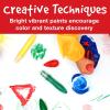 imageFaberCastell Little Creatives Jumbo Squeezing Paint Brushes 6 Colors Paint Sticks for Kids Washable Toddler Art Supplies Non Toxic Paint and Brush in One Kids Crafts Age 3 to 5