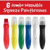 imageFaberCastell Little Creatives Jumbo Squeezing Paint Brushes 6 Colors Paint Sticks for Kids Washable Toddler Art Supplies Non Toxic Paint and Brush in One Kids Crafts Age 3 to 5