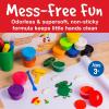 imageFaberCastell Little Creatives Super Soft Modeling Dough  12 Colors Classic ampamp Neon  Sculpting Tools Learn ampamp Play Non Toxic Playdough Kit for Toddlers Preschool Ages 3