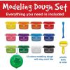 imageFaberCastell Little Creatives Super Soft Modeling Dough  12 Colors Classic ampamp Neon  Sculpting Tools Learn ampamp Play Non Toxic Playdough Kit for Toddlers Preschool Ages 3