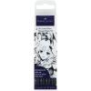 imageFaberCastell Pitt Artist Pen Black Manga Drawing Kit  4 Count Assorted Nibs  Anime and Manga Drawing Kit4 Manga Black SC  SC  M and XS Nibs