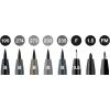 imageFaberCastell Pitt Artist Pen Black ampamp Grey B F 15 FM 167171 Ink Pen Pack of 8Modern
