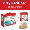 imageFaberCastell Pottery Studio  Complete Pottery Wheel and Painting Kit for Beginners 3 lbs of Sculpting Clay and Tools Ages 8Pottery Clay Refill
