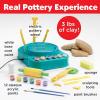 imageFaberCastell Pottery Studio  Complete Pottery Wheel and Painting Kit for Beginners 3 lbs of Sculpting Clay and Tools Ages 8Pottery Wheel