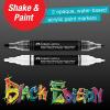 imageFaberCastell Shake ampamp Paint Markers Neon  4 Count Dual Tip Acrylic Paint Pens  Art Markers for Fabric Painting Drawing ampamp Art Supplies Graffiti MarkersBlack  White