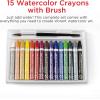 imageFaberCastell Watercolor Crayons with Brush 15 Colors  Premium Quality Art Supplies for Kids