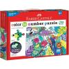 imageFaberCastell Color by Number Puzzle Camping  100 Pieces DIY Coloring Puzzle Set for Kids Ages 6Jungle