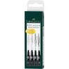 imageFaberCastell Pitt Artist Pen 167115 India Ink Pens Pack of 4 M F S XS Blackblack