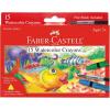 imageFaberCastell Watercolor Crayons with Brush 15 Colors  Premium Quality Art Supplies for Kids