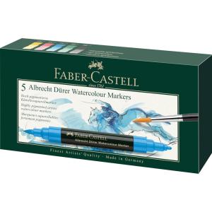 imageFaberCastell ArtGraphic 160330 FaberCastell Albrecht Durer Artists Watercolor Markers  30 Assorted Colors  Multipurpose Art MarkersPack of 5