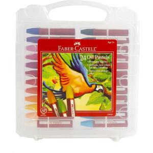 imageFaberCastell Blendable Oil Pastels In Durable Storage Case 24 Vibrant Colors  NonToxic Pastels for Kids24 Colors