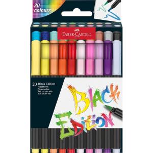 imageFaberCastell Brush Pen Set  Black Edition Cardboard Box of 20Pack of 20