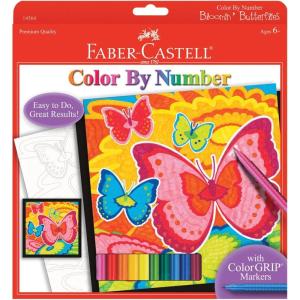 imageFaberCastell Color by Number Foil Fun  TRex  Color and Display 1 Dinosaur Color by Number BoardButterflies