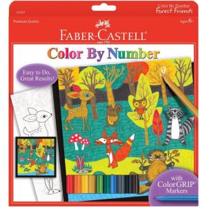 imageFaberCastell Color by Number Foil Fun  TRex  Color and Display 1 Dinosaur Color by Number BoardForest Friends