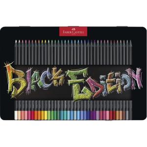 imageFaberCastell Colouring Pencils Black Edition tin of 36 tin of 12Metal case