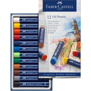 imageFaberCastell Creative Studio Oil Pastel Crayons  12 Vibrant Colors12 Count Pack of 1