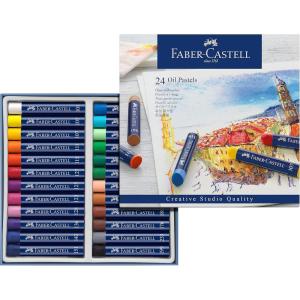 imageFaberCastell Creative Studio Oil Pastel Crayons  12 Vibrant Colors24 Count Pack of 1
