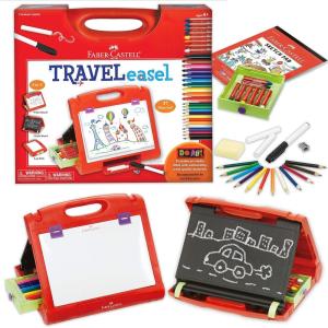 imageFaberCastell DoArt 3in1 Travel Easel  30 Piece Tabletop Easel for Kids with Art Supplies Multicolor