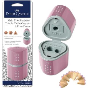 imageFaberCastell Grip Trio Pencil Sharpener Rose ShadowsRose Shadows