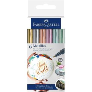 imageFaberCastell Metallic Marker Blistercard  Full Range of 6 Colours FC160706AZ