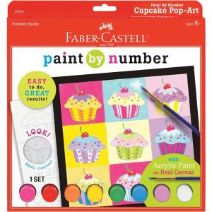 imageFaberCastell Paint by Number Foil Fun  Unicorns  Color and Display 1 Unicorn Paint by Number BoardCupcake Pop Art Acrylic Paint
