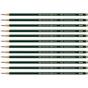 imageFaberCastell Pencils Castell 9000 Graphite art 2B pencils for drawing sketching  12 Artist pencils