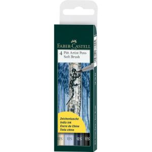 imageFaberCastell Pitt Artist Pen Set of 6 Manga Shjo4 Count Pack of 1