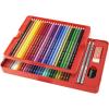 imageFaber Castell TFCCP48C OilBased Colored Pencils Flat Can Set of 48 Colorsred