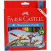 imageFaber Castell WaterColor Pencils with Sharpener and Brush 48 WaterColored Pencils set