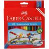imageFaber Castell WaterColor Pencils with Sharpener and Brush 48 WaterColored Pencils set