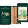 imageFaberCastel FC112112 Pitt Pastel Pencils in A Metal Tin 12 Pack Assorted12 Count Pack of 1