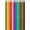 imageFaberCastell 110912 Jumbo Grip Colouring Pencils Set 12 Pieces Triangular Shatterproof for Children and AdultsBunt Sortiert Mit Spitzer