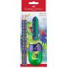 imageFaberCastell 111528 Unicorn Writing Set with Jumbo Pencil Sharpener and Eraser School Set for Childrendino