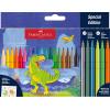 imageFaberCastell 111528 Unicorn Writing Set with Jumbo Pencil Sharpener and Eraser School Set for Childrendino