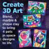 imageFaberCastell Do Art Coloring with Clay Space Pets  Create 4 GlowinTheDark Designs  Sensory Art for Kids Multi