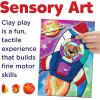 imageFaberCastell Do Art Coloring with Clay Space Pets  Create 4 GlowinTheDark Designs  Sensory Art for Kids Multi