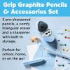 imageFaberCastell Grip Graphite Pencils ampamp Accessories Set Sky Blue  3 Drawing Pencils B Pencil Set for Sketching and Drawing Art Pencils for Kids Sketching Supplies