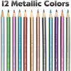 imageFaberCastell Metallic Colored Ecopencils  12 Break Resistant Coloring Pencils1 Count Pack of 12