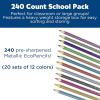 imageFaberCastell Metallic Colored Ecopencils  12 Break Resistant Coloring Pencils240 Count School Pack 20 sets  12 colors