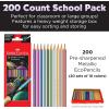imageFaberCastell Metallic EcoPencils School Pack  200 Bulk Colored Pencils for Kids Classroom Art Supplies BreakResistant Metallic Colored Pencils for School