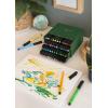 imageFaberCastell PITT Artist Pen Brush India Ink Pen  Studio Box of 48