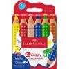 imageFaberCastell Grippy 110635 Colouring Pencils Set 6 Colouring Pencils with Sharpener for Toddlers from 2 Years 3in1 Pencil SetSet of 6