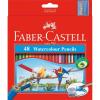 imageFaberCastell Watercolour pencils Watercolour Pencils Assorted Pack of 48 plus brush ampamp sharpener 16114468