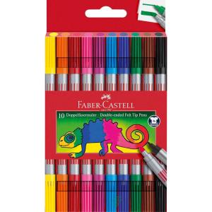 imageFaber Castell 151110 Plastic DoubleEnded Felt Tip Pen Pack of 10