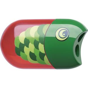 imageFaber Castell 183525quotFishquot Double Hole Sharpener with Eraser Fish